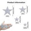 22 Pieces Star Iron on Patches Rhinestone Applique Silver Adhesive Hot Glue Star Shape Glitter Crystal Patches for Clothing Repair, Jeans, Bags, Hats and DIY Accessory
