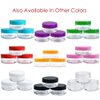 Beauticom 40pcs 10 Gram (0.35 oz) Plastic Pot Jars – BPA Free Clear Round Acrylic Container for Travel, Cosmetic, Makeup, Bead, Sample, Lip Balm, Candy, Herbs, Eye Shadow 10g/10ml (Black Lid)