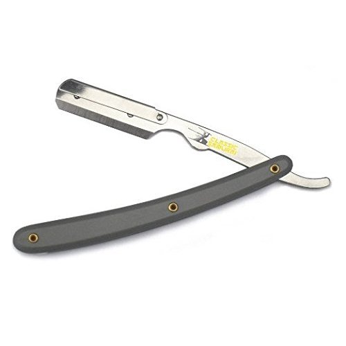 Classic Samurai Stainless Steel Professional Barber Straight Edge Razor (GRAY)
