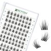 Lash Clusters 96pcs Individual Lashes D Curl 12mm Eyelash Clusters KEYYOU Volume Wispy Lash Extension Soft&Comfortable Easy DIY at Home(Y15,D-12mm)