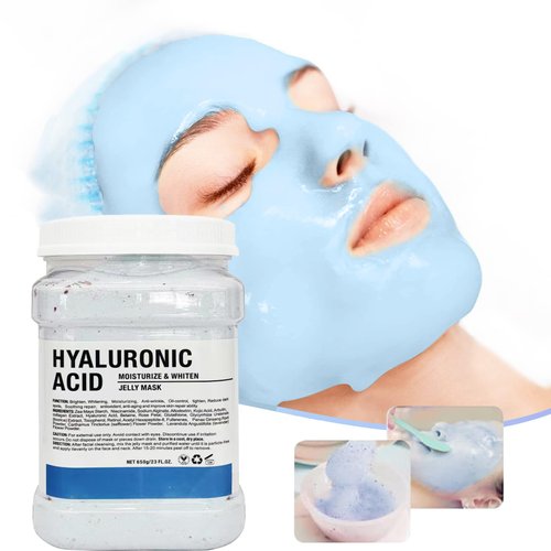 CarPerif Jelly Mask for Facials Professional Natural Gel Face Masks, Hyaluronic acid Hydrating Rubber Mask Jar Face Mask SkinCare 23 Fl Oz (Hyaluronic Acid)