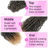 Eacia Yanky Twist Crochet Hair 8 Inch 7 Packs Pretwisted Fluffy Spring Mini Twist Bohemian Passion Twist Pre Looped Crochet Braids Synthetic Hair Extensions (T27#)
