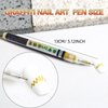 LOKFAR 4 Pieces Nail Art Pens Nail Art Graffiti Pen Set, Waterproof Drawing Painting Liner Brush Fine Tip Nail Pen, for DIY Abstract Lines and Flower Pattern Design (Black+White+Golden+Silver)