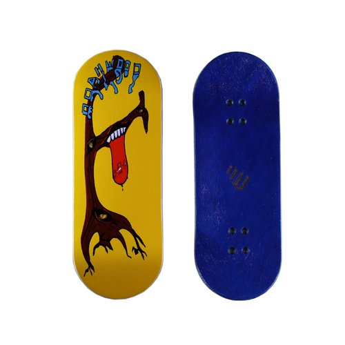 NOAHWOOD Fingerboards Deck (34.1x97mm 5-Layer Maple Wooden Handmade by NW11s Molds)+2 Pcs Grip Tape (Ghost Tree)