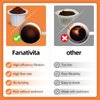 100 Count Fanativita K Cup Coffee Filters Disposable for Keurig Single Cup, Compatible with All Reusable K Cups (White)