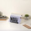 MyGift Modern Black Metal Mail Holder Countertop Organizer with Cutout Mail Lettering Design, Office Desktop Envelope and Document Storage Rack