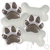 6 Pcs Dog Bone Balloons, Paw Print Balloons, 30 Inch Bone Shaped Foil Balloons,Dog Party Decorations, Paw Party Balloons for Pets Dog Birthday Party Decoration Supplies (Bone and Paw)
