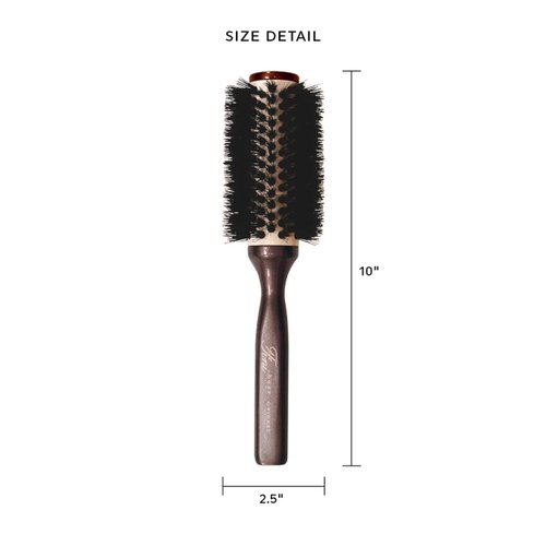 Cricket Fini Small Round Hair Brush Boar Nylon Bristle for Blow Drying Curling Styling Professional Stylist Brushes Ceramic Coated Barrel