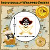 winthrop 240 Pcs Bulk Pirate Glitter Temporary Tattoos for Kids, Flash Gold Individually Wrapped Waterproof Safety Tattoos, Best Choice for Pirate Party Favors, 60 Different Designs Pirate Ships
