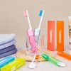 yiwoo Travel Toothbrush，Folding Toothbrush,Travel Size Toothbrush Kit with a Toothbrush Box for Travel,Business Trip,Camping(8 Pieces)