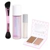 Petite 'n Pretty Makeup Set for Kids (Silver) - Face & Body Makeup for Kids, Tweens, Teens - Highlighter, Body Shimmer Glitter, Lip Gloss, Makeup Brush, Made in the USA