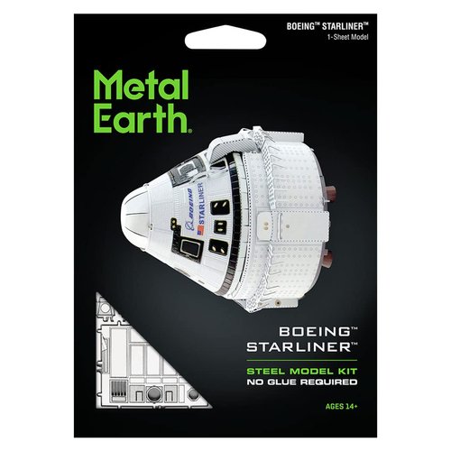 Metal Earth 3D Puzzle Spaceship Cst-100 Starliner Boeing Space Metal Puzzle Building Model Kits for Adults Moderate Level 5 X 5 X 5.5 Cm