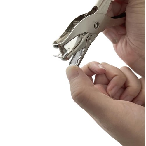 XIAOXGXF 1/4 and 1/8 Inch Small Single Hole Punch Paper Hole Puncher Mini Hole Puncher for DIY Craft Paper Tags (Silver)