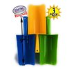 Matty's Toy Stop 9" Kids Short Handle Sand Scoop Plastic Shovels for Sand & Beach (Yellow, Blue & Green) Gift Set Bundle - 3 Pack
