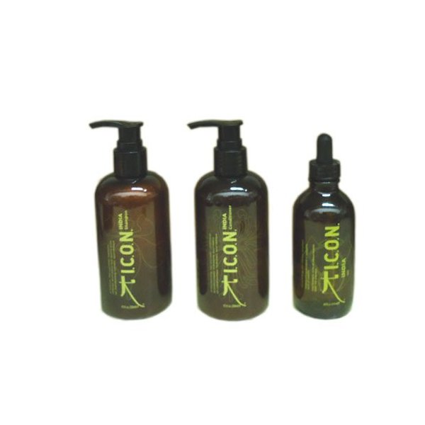 ICON India Shampoo 8.5oz + Conditioner 8.5oz + Oil 3.8oz "Combo Set"
