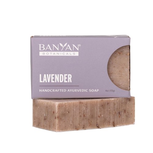 Banyan Botanicals Lavender Soap – Ayurvedic Bar Soap with Rosemary & Lavender Essential Oil – Soothing & Relaxing for a Spa-Like Experience – 4 oz Bar – Free of Sulfates, Phthalates & Parabens