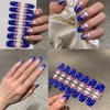 8Sheets Independence Day Semi Cured Gel Nail Strips 4th of July Nail Polish Stickers Designs Star Patriotic American Flag Full Wrap Nail Polish Decals Decoration for Women DIY Acrylic Nails