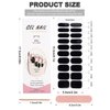 20Pcs Cured Gel Nail Polish Strips, EBANKU Black Adhesive Full Wrap Gel Nail Art Sticker, Waterproof Gel Nail Wrap Stickers with Nail File and Stick（UV/LED Lamp Required）