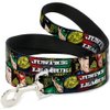 Dog Leash Justice League Logo 4 Superhero Panels Pop Art 4 Feet Long 0.5 Inch Wide