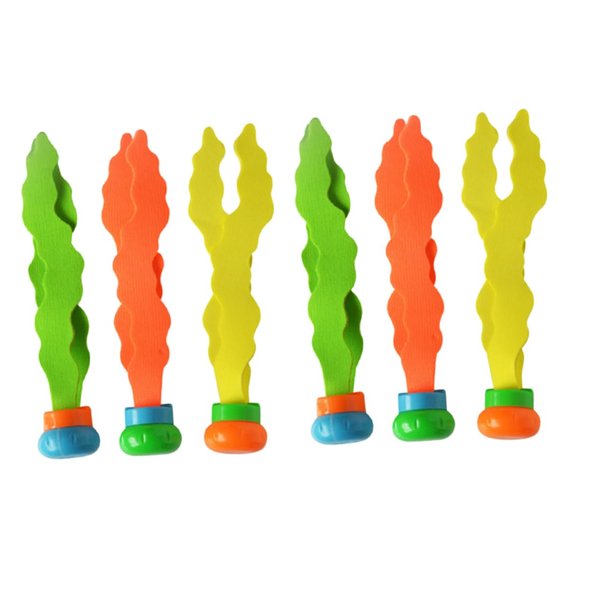 Vaguelly 6pcs Swim Dive Games Birthday Party Bag Filler Pool Dive Rings Pool Dive Sticks Aquatic Plant Toy Diving Swimming Pool
