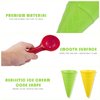 TOYANDONA 10pcs Plastic Ice Cream Cones Scoop Cones Beach Toy Kids Sand Mold Set Seaside Play Sand Toys for Outdoor Beach Toys Set(Random Color)