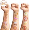 100 PCS Five Is A Vibe Temporary Tattoos Themed 5th Birthday Party Decorations Favors Supplies Décor Groovy Retro Boho Rainbow Hippie Tattoo Stickers Gifts For Game Boys Girls Classroom School Prizes