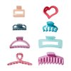 Scunci by Conair 8 piece claw clips set - claw clips for thick hair - hair accessories for women - Pastel Colors