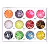 YesLady Nail Art Glitter Mylar Slices Irregular Sequins Glass Pieces Foil flakes Decoration 12 Colors