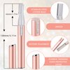 2 Pcs Electric Eyebrow Trimmer Women Precision Face Razors Mini Shaver Battery Operated Small Facial Hair Remover with Comb Personal Epilator for Face Neck Fuzz Lips Body Arms Leg (Gold, Light Pink)