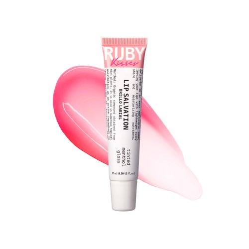 Ruby Kisses Salvation Lip Gloss, Lightweight, Juicy Shine, Menthol Infused Conditioning Lip Treatment, Heals, Cools & Calms, Deep Hydration Lip Care (Tinted)