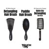 TouchDown Paddle Brush Flexible Bristle Wet or Dry Damp Styling Hair Brush Add Volume Detangle and Smooth (Black)