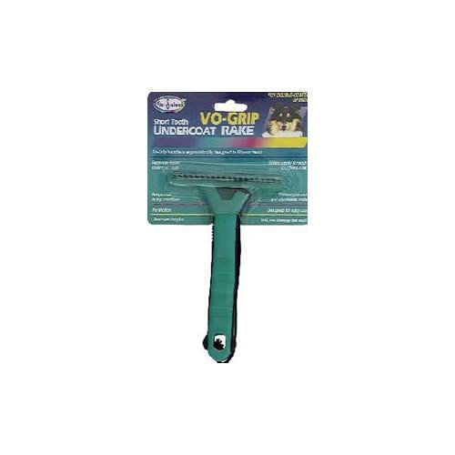 Vo-Toys Undercoat Grooming Rake with 20 Short Teeth Blister Pack