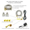 TT FLEX Universal Dishwasher Installation Kit,6 Ft Stainless Steel Dishwasher Hose,Burst Proof Water Supply Line with 3/8" Compression Connections