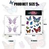 150 Pcs Butterfly Makeup Temporary Tattoos for Kids Women Girls, Waterproof Colorful Butterflies Wings Fake Tattoo Stickers Face Body Arm Birthday Party Favors Makeup Supplies