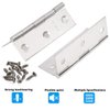 FOCCTS 18 Pack Folding Door Hinges, 2 x 3 inch Stainless Steel Square Butt Hinges for Home Furniture Hardware Closet Door with Enough Screw