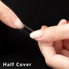 240pcs Extra Long Clear Half Cover False Nails Tips,3XL 12 Sizes C Curve French Acrylic False Nail Tips with Box for Nail Salon and Home DIY
