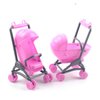 Toddmomy 2Pcs Miniature Stroller Toy Dollhouse Miniature Baby Carriage Plastic Dollhouse Furniture Nursery Doll House Accessories