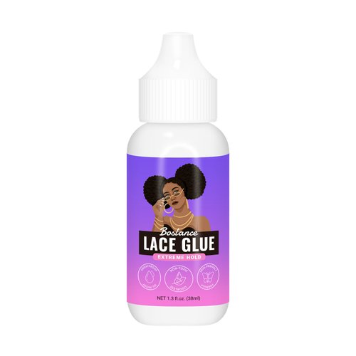 Boslance Lace Glue for Wigs, Wig Glue for Front Lace Wig Waterproof Super Hold Hair Glue for Weave, Invisible Hair Bonding Glue Extreme Hold for Hair Systems Wig Install Wig Holding Accessories