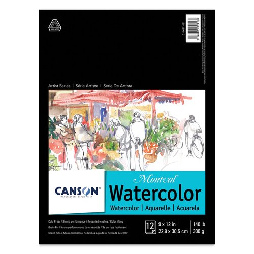 Montval 140LB Watercolor Pad Taped 9X12