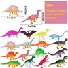 HOXBUR 64Pcs Mini Dinosaur Figures, Assorted Small Plastic Dinosaur Toys for Cake Toppers Easter Eggs Filler