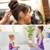 TwistyTieLB Hair Donut Bun Maker, 2 Count Medium (3 Inch/Brown) - Easy to Use Ring Style Bun for Short and Thin Hair