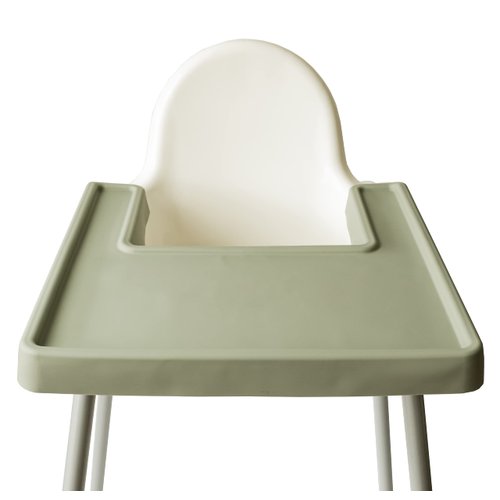 You Little Cutie Full Cover Silicone Placemat for IKEA Antilop High Chair, BPA Free, Dishwasher Safe (Artichoke Green)