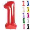 Red Number 1 Balloon for First Birthday 40 Inch, 1st One Number Balloons Birthday Decorations for Girl Boy Toddler Baby
