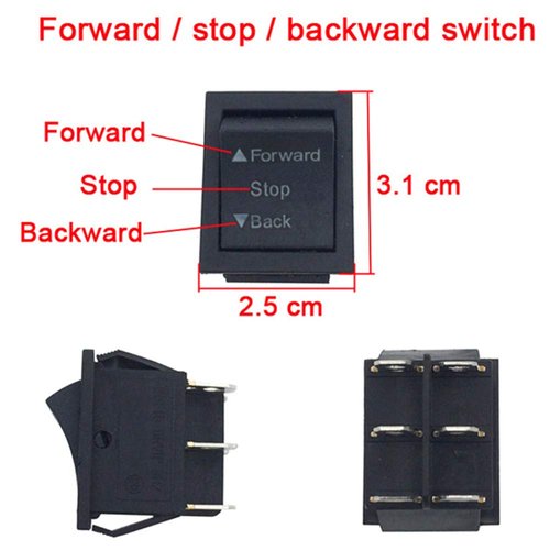 2 Pcs Forward Stop Backward Shift Switch Accessories, Children's Electric Powered Ride On Toys Car Replacement Parts Switch
