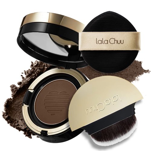 Lala Chuu Hairline Powder, the revolutionary solution for concealing hair loss instantly, Root Touch Up for Women & Men with Master Brush. Stain Proof for 100 hours 0.52 Ounce (Light Brown)
