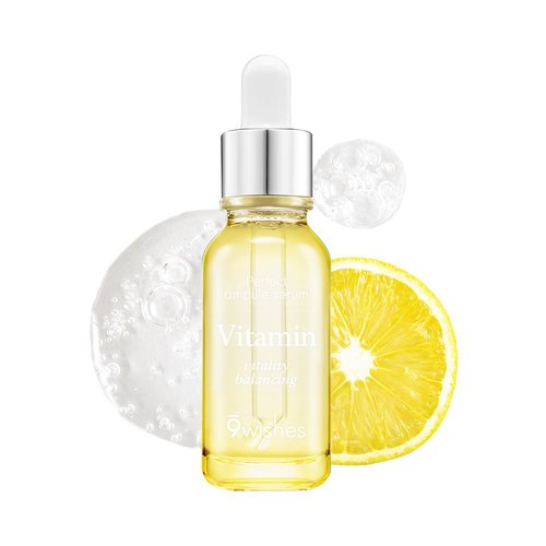 [9 wishes] Mega Vitamin C Ampule Serum - Helps Keep Skin Youthful with Vitamin C, B, E, Moist and...