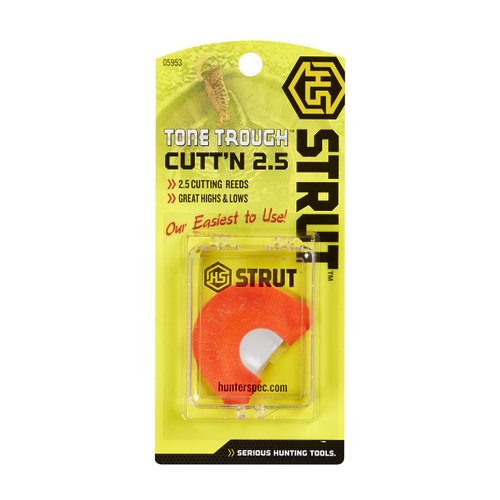 Hunters Specialties Realistic Sounds Easy-to-Use Premium Flex Frame Strut Cutt'n 2.5 Tone Trough Diaphragm Mouth Turkey Call