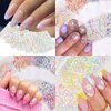 30Sheets Flower Nail Art Sticker 3D Self-Adhesive Flower Rose Daisy Cherry Blossoms Nail Stickers Colorful Black White Stickers Designs Flowers Nail Art Supplies Charms for Women Acrylic Manicure Tip