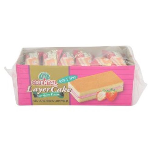 Oriental Layer Cake 18g (Strawberry Flavour, 48 Convi-Packs)