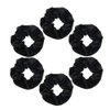 Ivyu Velvet Scrunchies With Pocket Zipper Hair Ties for Women Big Vsco Girl Stuff Scrunchy Hidden Hair Black Scrunchie Ponytail Holder Elastic Bands Gifts for Women